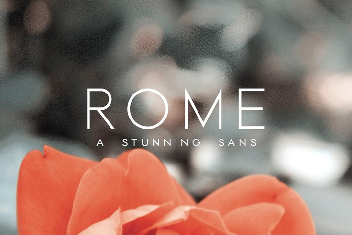 Ejemplo de fuente Rome Bold